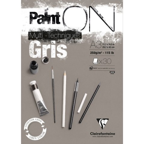 Blok papieru Szary A3, 250 g, 30 ark. Blok papieru Szary A3, 250 g, 30 ark.