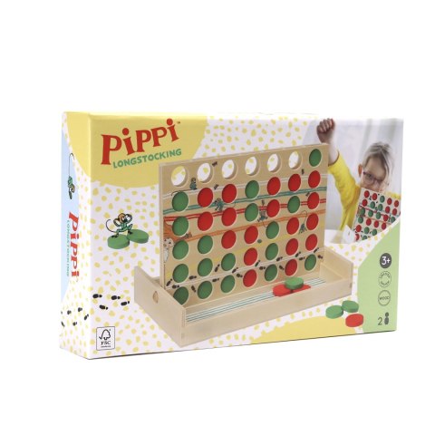Drewniana gra edukacyjna 4 Cztery W Rzędzie Connect 4 zabawka gry Pippi Drewniana gra edukacyjna 4 Cztery W Rzędzie Connect 4 zabawka gry Pippi