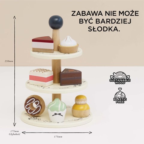 Drewniana patera z ciasteczkami, zabawa w gotowanie, cukiernia, Le Toy Van