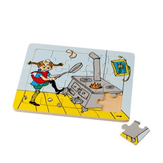 Drewniane puzzle Pippi Langstrumpf 15 szt. edukacyjna zabawka dla dzieci