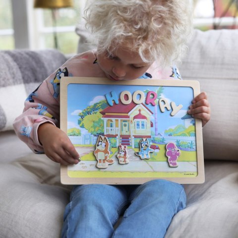 Dwustronna magnetyczna tablica literki i obrazki edukacyjna zabawka Bluey Dwustronna magnetyczna tablica literki i obrazki edukacyjna zabawka Bluey