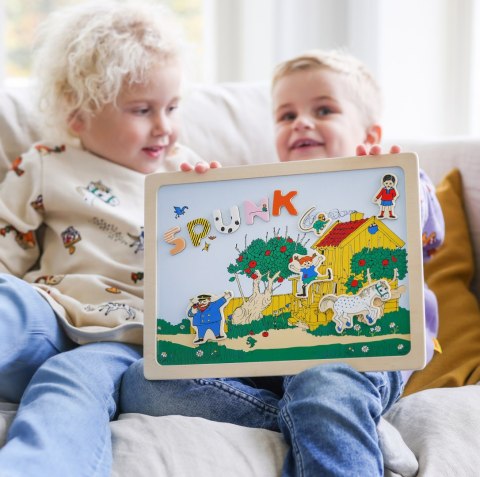 Dwustronna magnetyczna tablica literki i obrazki, edukacyjna zabawka, Pippi Dwustronna magnetyczna tablica literki i obrazki, edukacyjna zabawka, Pippi