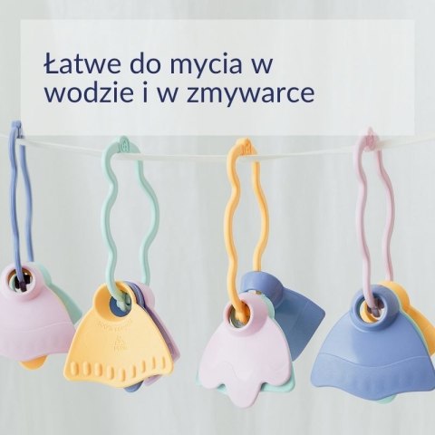 Gryzaczek grzechotka różowa pierwsza zabawka sensoryczna Le Jouet Simple Gryzaczek grzechotka różowa pierwsza zabawka sensoryczna Le Jouet Simple