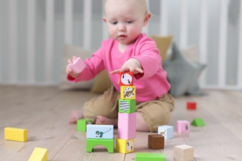 Klocki drewniane, zabawka dla dzieci, zestaw klocków, Pippi Langstrumpf Klocki drewniane, zabawka dla dzieci, zestaw klocków, Pippi Langstrumpf