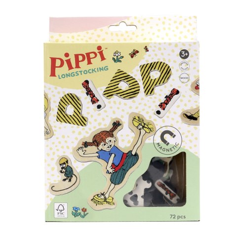 Magnetyczne literki i obrazki, edukacyjna zabawka dla dzieci, zestaw Pippi Magnetyczne literki i obrazki, edukacyjna zabawka dla dzieci, zestaw Pippi