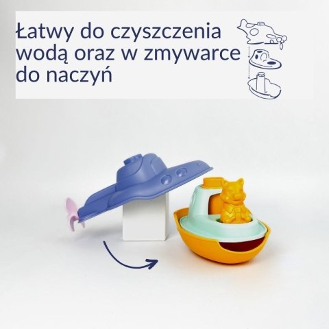 Pierwsza łódź podwodna 2 w 1 niebieska zabawka dla dzieci Le Jouet Simple Pierwsza łódź podwodna 2 w 1 niebieska zabawka dla dzieci Le Jouet Simple