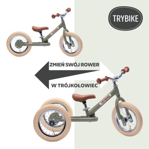 Pierwszy rower biegowy balansujący dziecięcy zielony dla dzieci Trybike Pierwszy rower biegowy balansujący dziecięcy zielony dla dzieci Trybike