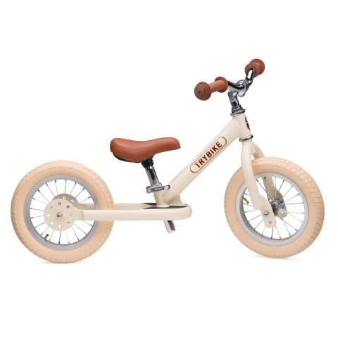 Pierwszy rowerek trójkołowy dziecięcy biegowy 2w1 kremowy matowy Trybike Pierwszy rowerek trójkołowy dziecięcy biegowy 2w1 kremowy matowy Trybike