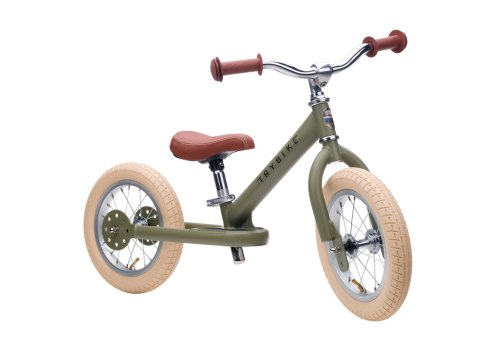 Pierwszy rowerek trójkołowy dziecięcy biegowy 2w1 zielony matowy Trybike Pierwszy rowerek trójkołowy dziecięcy biegowy 2w1 zielony matowy Trybike