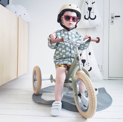 Pierwszy rowerek trójkołowy dziecięcy biegowy 2w1 zielony matowy Trybike Pierwszy rowerek trójkołowy dziecięcy biegowy 2w1 zielony matowy Trybike