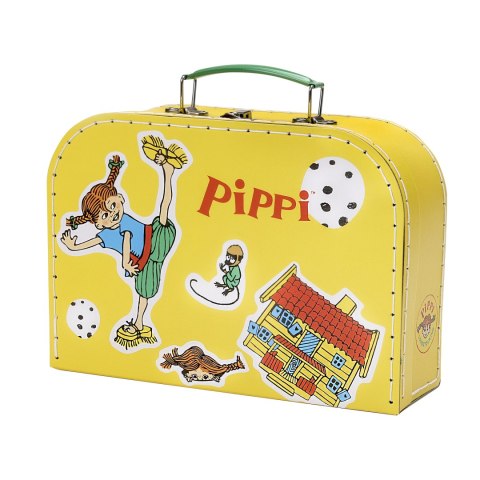 Walizka dla dzieci żółta akcesoria zabawki przechowywanie zabawek Pippi