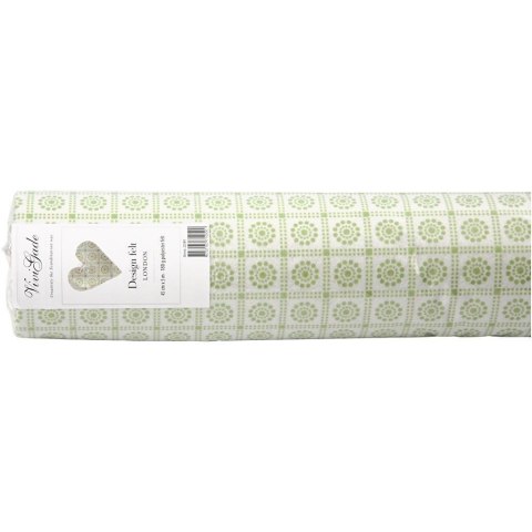 Filc W: 45 cm L: 5m Zielone Kwiatki Filc W: 45 cm L: 5m Zielone Kwiatki