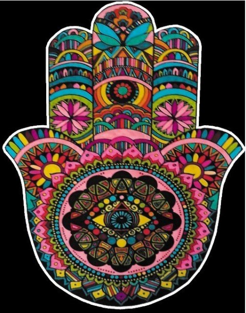 Kolorowanka Welwetowa 47x35 Dłoń Fatimy Kolorowanka Welwetowa 47x35 Dłoń Fatimy