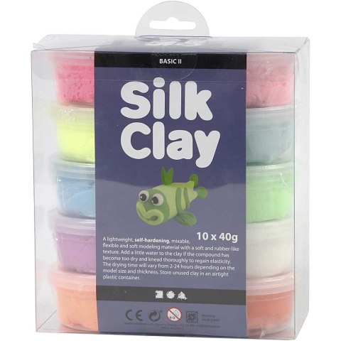Masa Silk Clay - 10x40g kol. Pastelowe Masa Silk Clay - 10x40g kol. Pastelowe