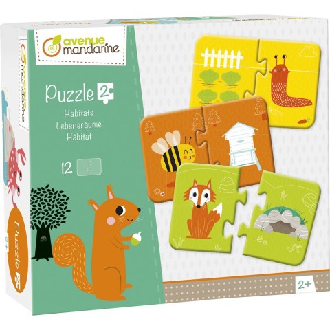 Puzzle 2-częściowe Siedliska zwierząt Puzzle 2-częściowe Siedliska zwierząt