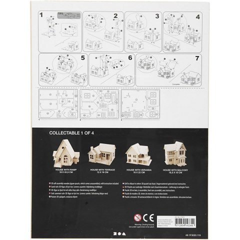 Puzzle 3D drewniane Domek 2