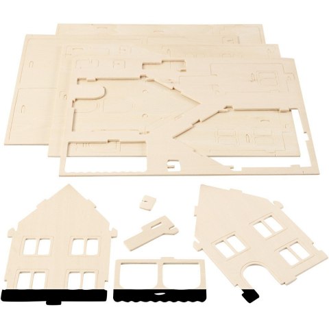 Puzzle 3D drewniane Domek 3
