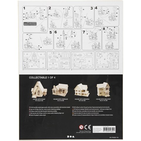 Puzzle 3D drewniane Domek 4 Puzzle 3D drewniane Domek 4