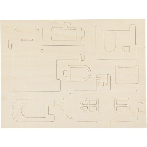 Puzzle 3D drewniane Domek 4 Puzzle 3D drewniane Domek 4