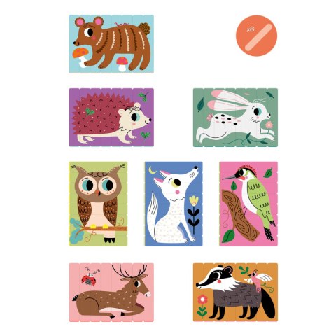 Puzzle w paski Zwierzęta z lasu Puzzle w paski Zwierzęta z lasu