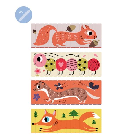 Puzzle w paski Zwierzęta z lasu Puzzle w paski Zwierzęta z lasu