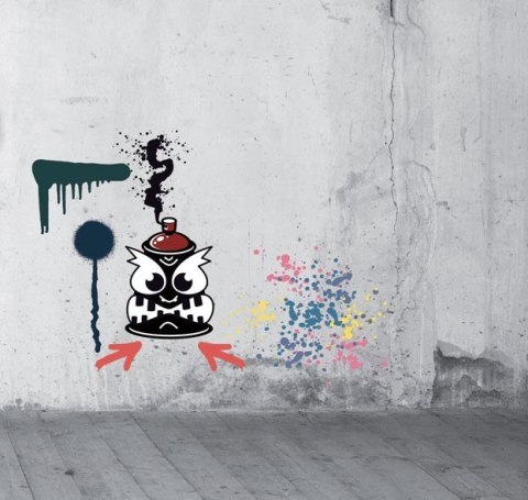 Szablon 3-stopniowy Street Art Potwór Szablon 3-stopniowy Street Art Potwór