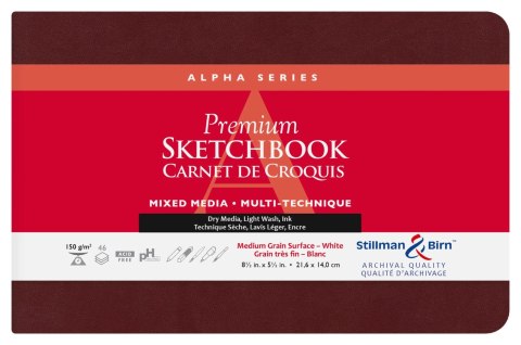 Szkicownik Alpha 21,6x14 cm 150gsm Szkicownik Alpha 21,6x14 cm 150gsm