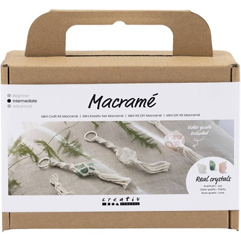 Zestaw do makramy Breloczki z minerałami Zestaw do makramy Breloczki z minerałami