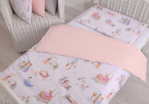 Dwustronna pościel dla dzieci 2-częściowa bawełniana 140x200 Junior - bajkowe księżniczki Dwustronna pościel dla dzieci 2-częściowa bawełniana 140x200 Junior - bajkowe księżniczki