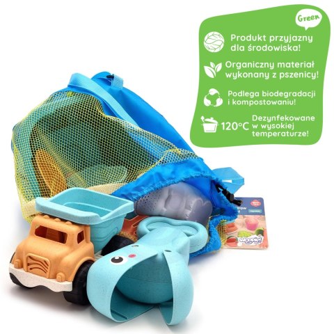 WOOPIE GREEN Zestaw do Piasku w Wiaderku z Łopatką i Chwytakiem do Piasku + Wywrotka 9 el. BIODEGRADOWALNY ORGANICZNY MATERIAŁ WOOPIE GREEN Zestaw do Piasku w Wiaderku z Łopatką i Chwytakiem do Piasku + Wywrotka 9 el. BIODEGRADOWALNY ORGANICZNY MATERIAŁ