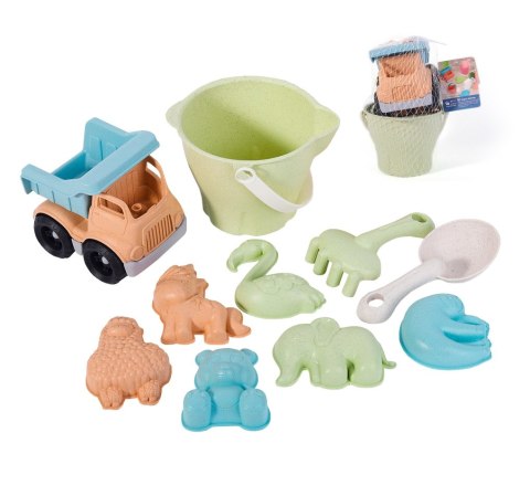 WOOPIE GREEN Zestaw do Piasku w Wiaderku z Samochodem 11 el. BIODEGRADOWALNY ORGANICZNY MATERIAŁ WOOPIE GREEN Zestaw do Piasku w Wiaderku z Samochodem 11 el. BIODEGRADOWALNY ORGANICZNY MATERIAŁ