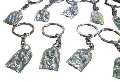Brelok metalowy kapliczka Św.Krzysztof 10 szt Brelok metalowy kapliczka Św.Krzysztof 10 szt