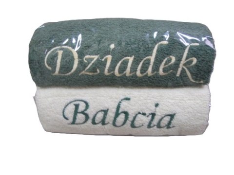 Ręcznik haftowany dla Babci Dziadka 2 szt. 50 x 100 cm Ręcznik haftowany dla Babci Dziadka 2 szt. 50 x 100 cm