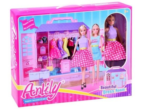 Lalka Anlily + domek SZAFA z ubraniami + akcesoria | ZA2228