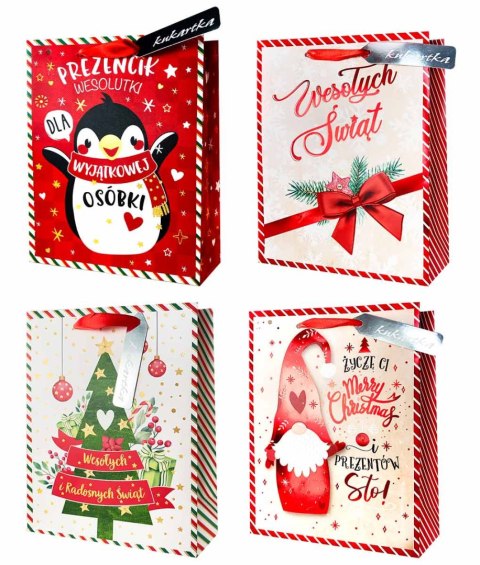 Zestaw toreb Boże Narodzenie 12szt. 12,8x17,9cm | QS-245 z531 Zestaw toreb Boże Narodzenie 12szt. 12,8x17,9cm | QS-245 z531