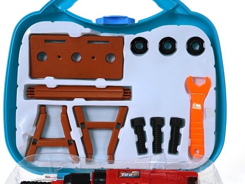 Zestaw narzędzi w walizce z wiertarką 29x26x6cm Zestaw narzędzi w walizce z wiertarką 29x26x6cm