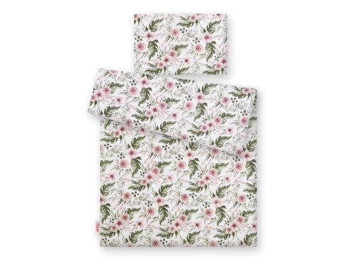 Pościel dla dzieci 2-częściowa bawełniana 135x100 cm- peonie różowe Pościel dla dzieci 2-częściowa bawełniana 135x100 cm- peonie różowe