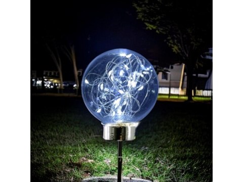 Lampa solarna ogrodowa kula W - 2szt. sol6012-w Lampa solarna ogrodowa kula W - 2szt. sol6012-w