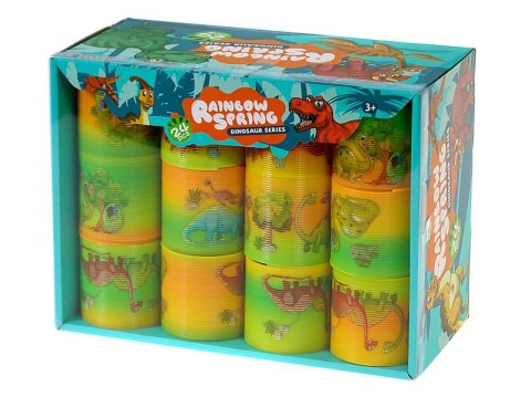 Zestaw 24szt sprężyn tęczowych śred.6,5cm DINOZAUR Zestaw 24szt sprężyn tęczowych śred.6,5cm DINOZAUR