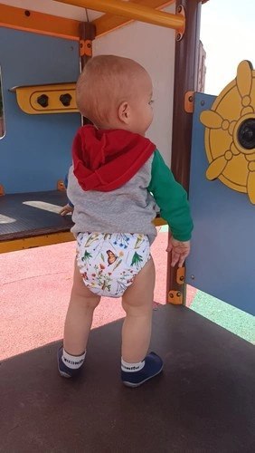 Pieluszka z kieszonką OS dwurzędowa W TRAWIE Pieluszka z kieszonką OS dwurzędowa W TRAWIE