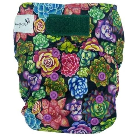 Pieluszka z kieszonką SUKULENTY 5-15kg - rzepy Pieluszka z kieszonką SUKULENTY 5-15kg - rzepy
