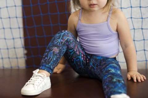 Długie Legginsy Dziecięce - Neon Splash Długie Legginsy Dziecięce - Neon Splash