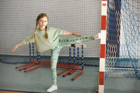 Długie Legginsy Dziecięce - Zielone Miętowe Długie Legginsy Dziecięce - Zielone Miętowe