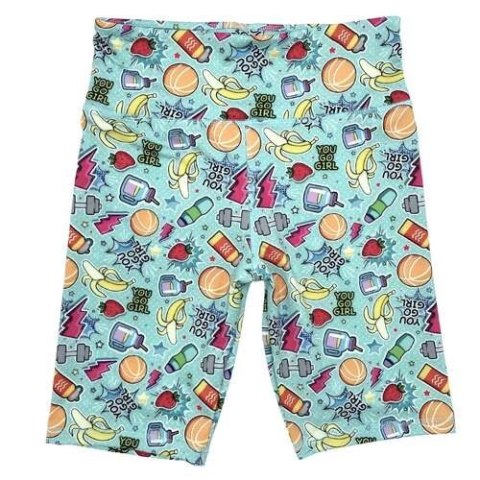 Krótkie Legginsy z Wysokim Stanem - You Go Girl Krótkie Legginsy z Wysokim Stanem - You Go Girl