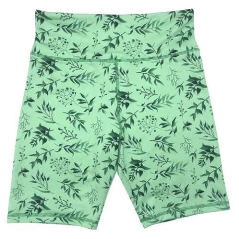 Krótkie Legginsy z Wysokim Stanem - Zielono-Miętowe Krótkie Legginsy z Wysokim Stanem - Zielono-Miętowe