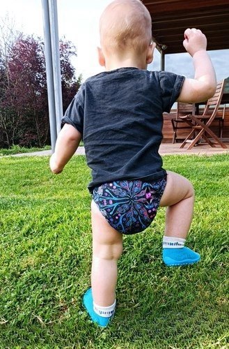 Pieluszka z kieszonką OS dwurzędowa, NEON SPLASH