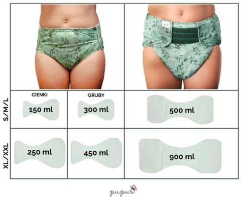 Bambusowy wkład klepsydrowy do pieluchy dla dorosłych XL/2XL Bambusowy wkład klepsydrowy do pieluchy dla dorosłych XL/2XL