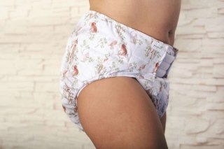Pielucha wielorazowa dla dorosłych z wkładem - DZIEŃ W LESIE