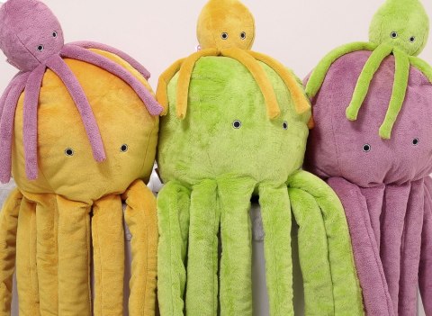 Przytulanka dla dzieci Ośmiornica z grzechotką- brudny róż