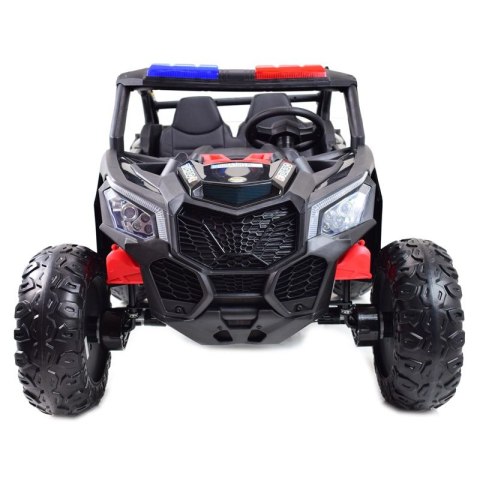 MEGA BUGGY UTV POLICJA TURBO R FOX DLA 2 DZIECI 4X200 W, 24V, SUPER MOC, WSPOMAGANIE/XB2118